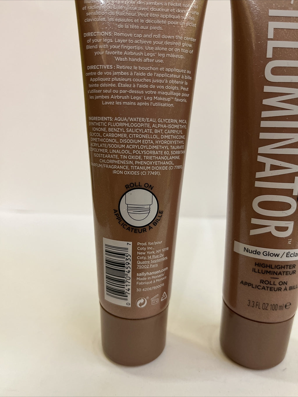 Sally Hansen Airbrush Legs Highlighter Nude Glow 3.3 fl oz Set of 2