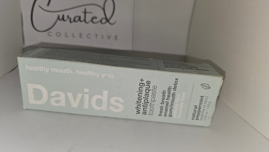 Natural Whitening Antiplaque Toothpaste with Peppermint - Fluoride Free 5.25 oz