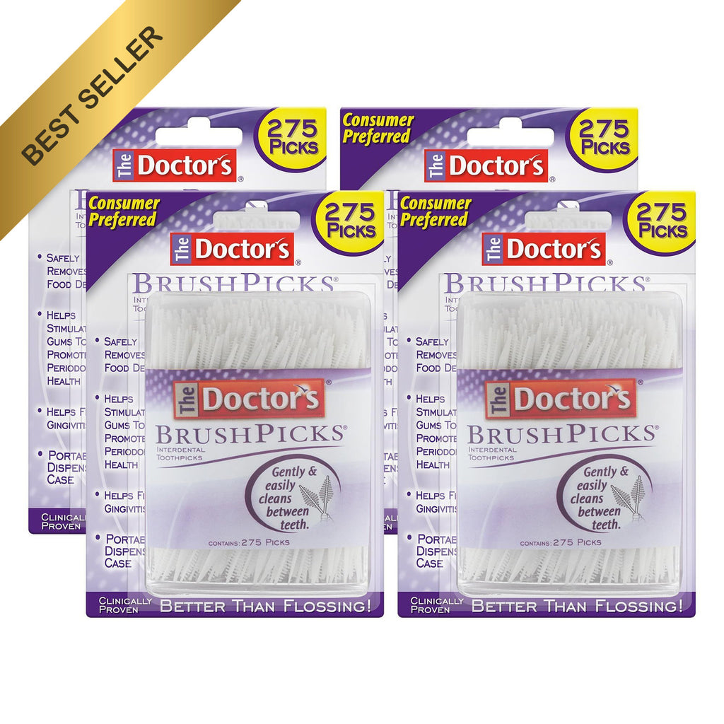 Interdental Toothpicks with Bristle Brush & Plaque Remover - 1100 Count Pack