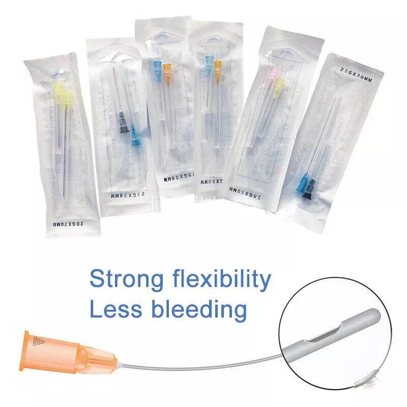 Cannula Needle Pack 18G-30G for Fillers, Micro Blunt-Tip Puncture Cannulas Variants