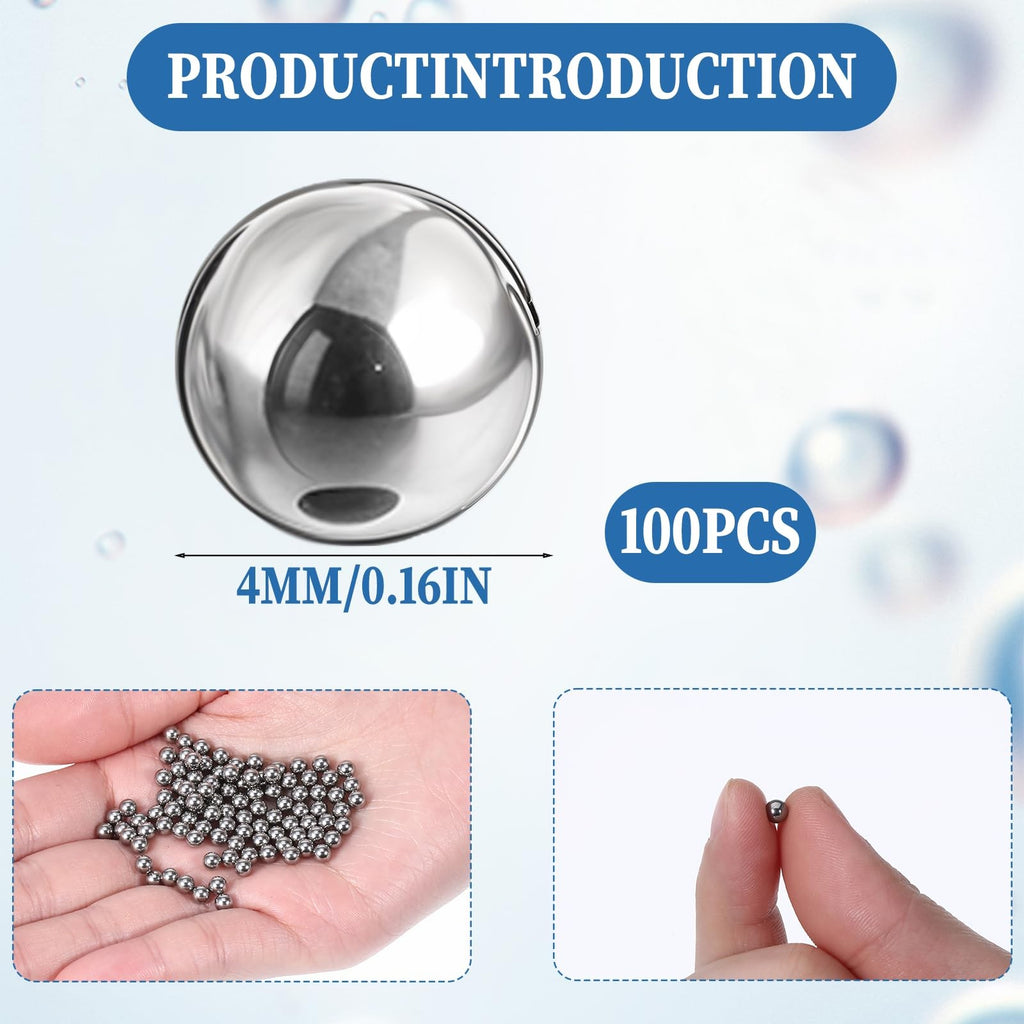 Metal Paint Mixing Balls 100 Pcs Stainless Steel Agitator Balls for Crafts