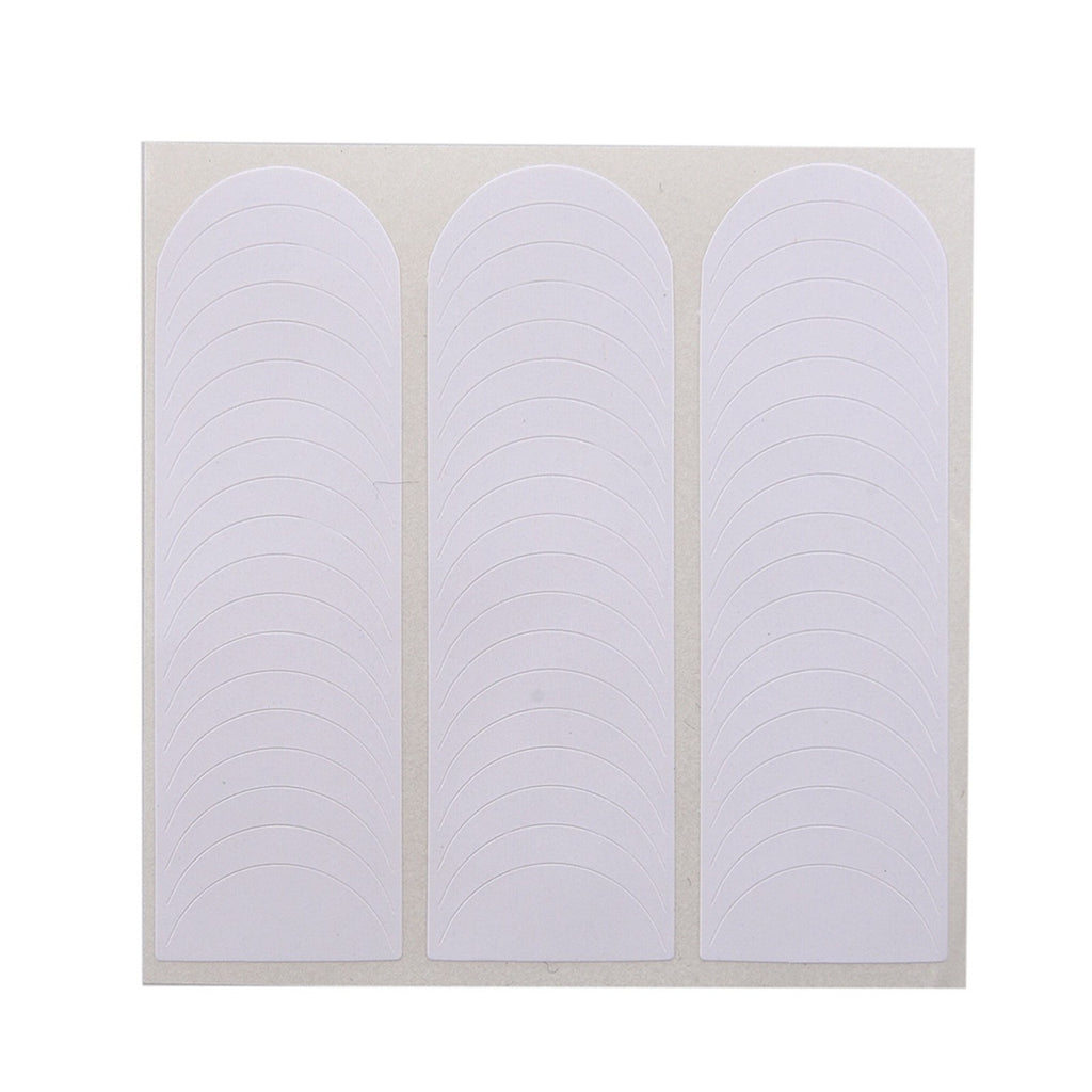 12 Pack French Manicure Nail Tip Guides Stickers - White Plastic, Rounded Edges