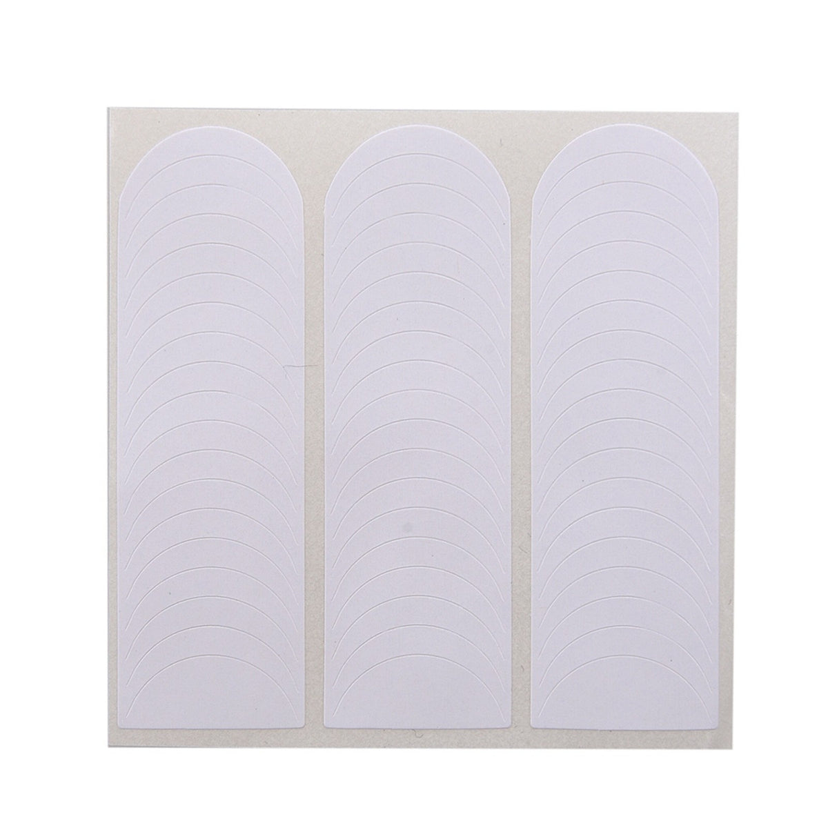 12 Pack French Manicure Nail Tip Guides Stickers - White Plastic, Rounded Edges