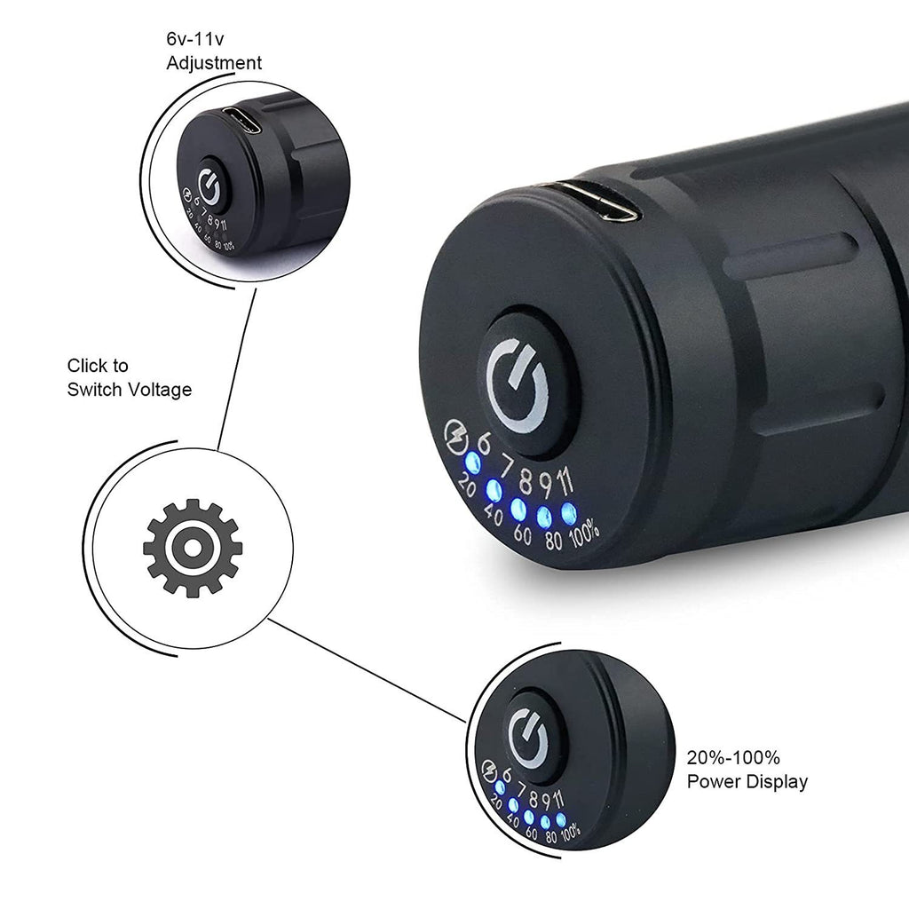 Wireless Tattoo Machine Kit with Power Supply for Beginners & Pros