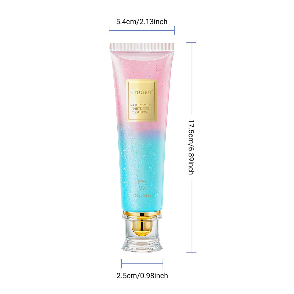 Niacinamide Whitening Toothpaste for Radiant White Teeth Care - Pack of 1-5