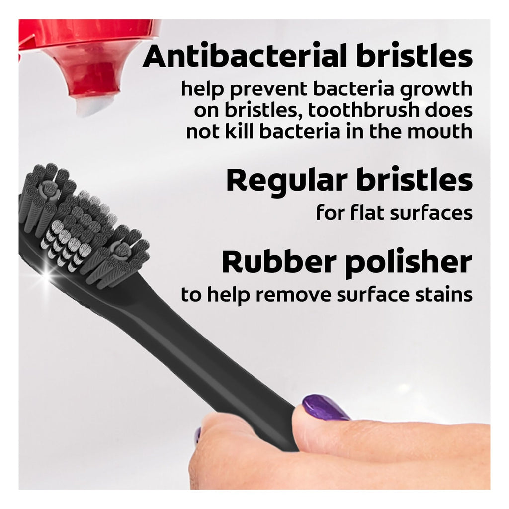 Colgate 360 Battery Powered Toothbrush Refills - Soft, Black, 2 Pack