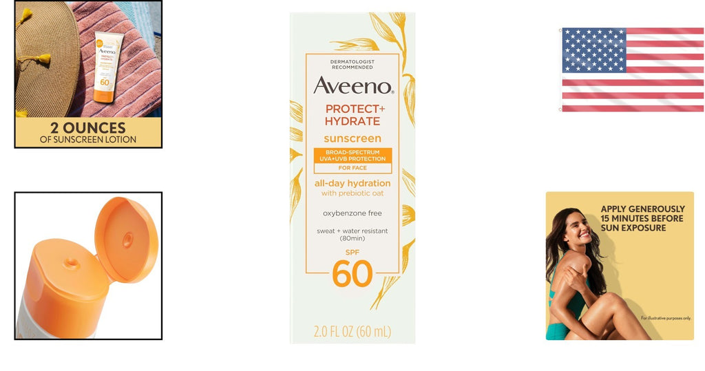 Broad Spectrum SPF 60 Sunscreen for Sensitive Skin 2 oz Hydrating & Oil-Free