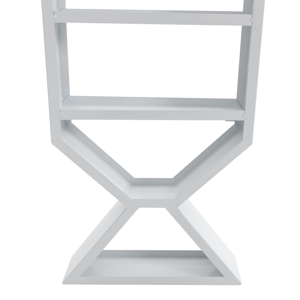 Wall Mount Nail Polish Display Rack Set 3 Pieces White Makeup Organizer Shelf