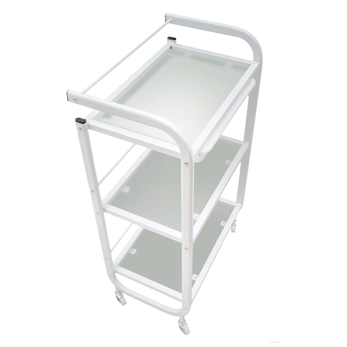 Rolling Trolley Cart with Wheels and Drawer for Salon & Home Storage