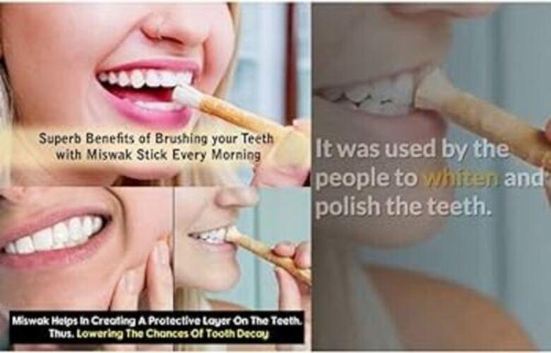 Natural Miswak Toothbrush - Vacuum Packed Traditional Oral Care Stick