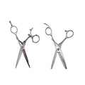 Professional 6-Inch Swivel Handle Hair Cutting Scissors with Thinning Blades
