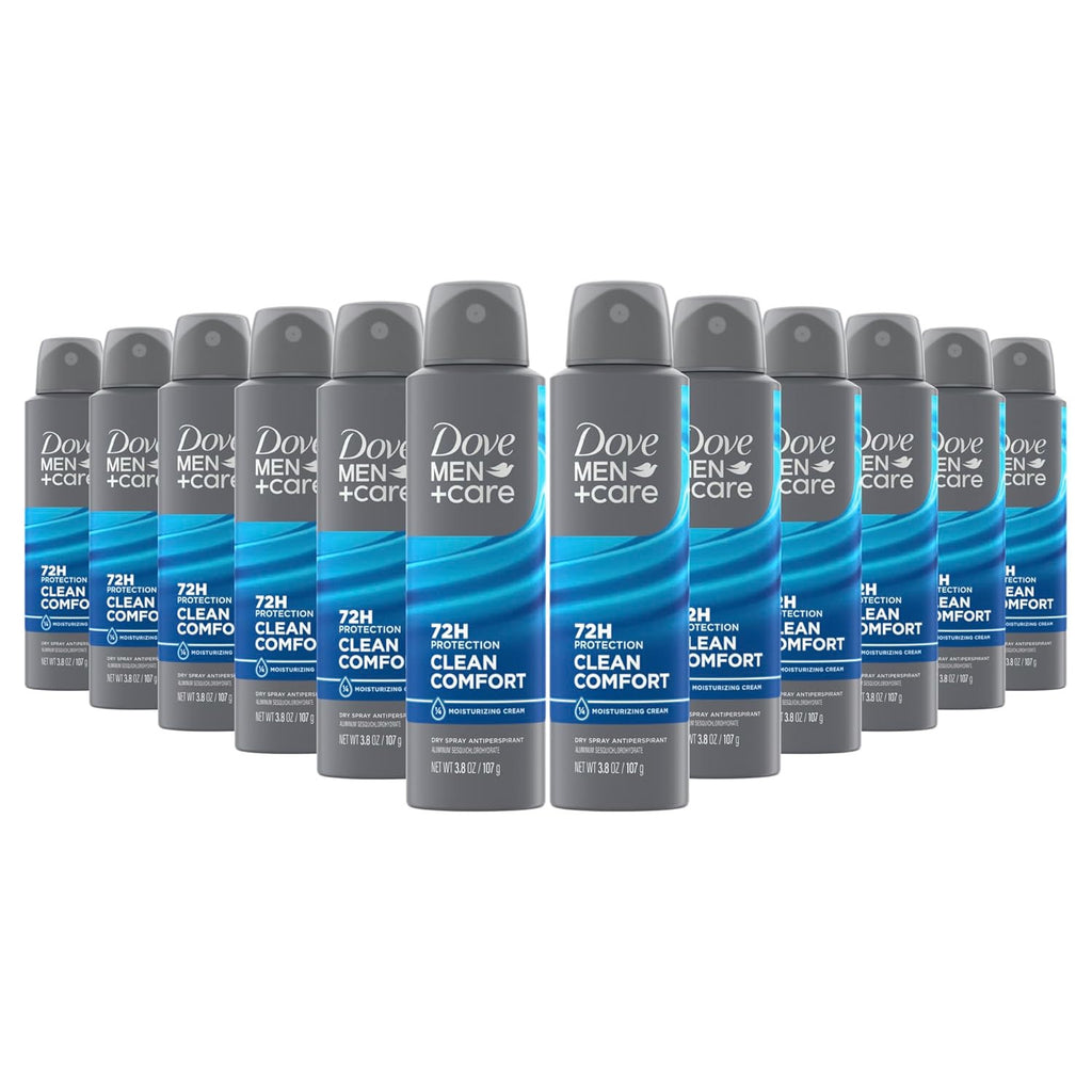 Men's 12-Pack Antiperspirant Dry Spray - 72-Hour Odor & Wetness Protection