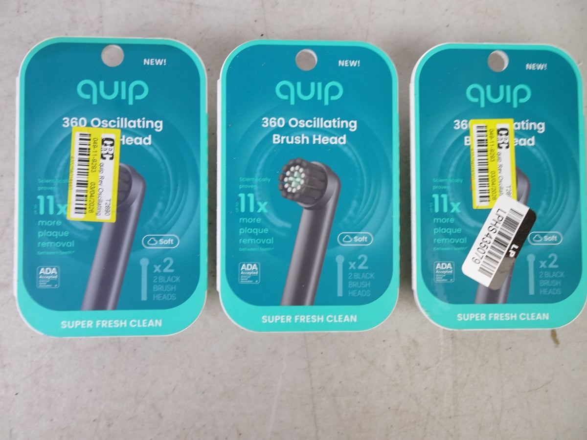 Pack of 6 Replacement Heads for Oscillating Toothbrush - Quip Compatible