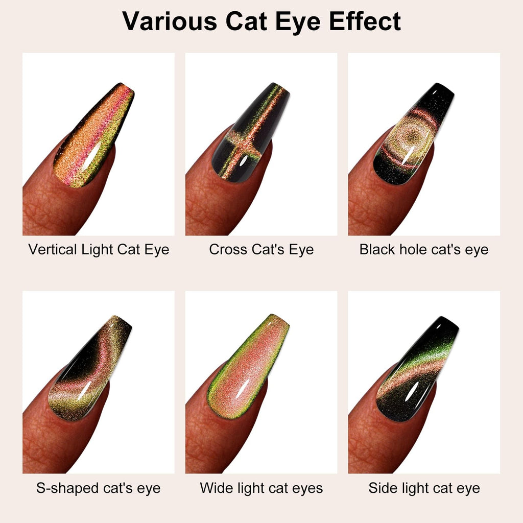 3-in-1 Cat Eye Nail Magnet for Gel Nail Art - Octagonal Design