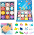 Kids Bath Bomb Set with Surprise Inside - Organic Ocean-Themed Bubble Bath Toys