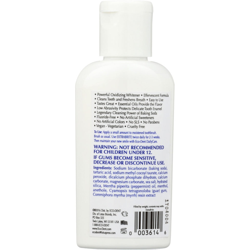 Eco Dent Extrabrite Baking Soda Toothpowder 2 Oz Dazzling Mint 3 Pack
