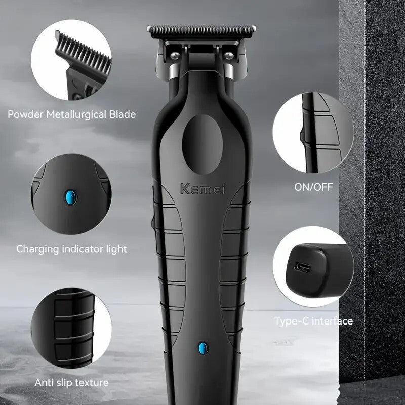 Cordless Hair Trimmer with Zero Gap Blade for Fades & Close Cuts