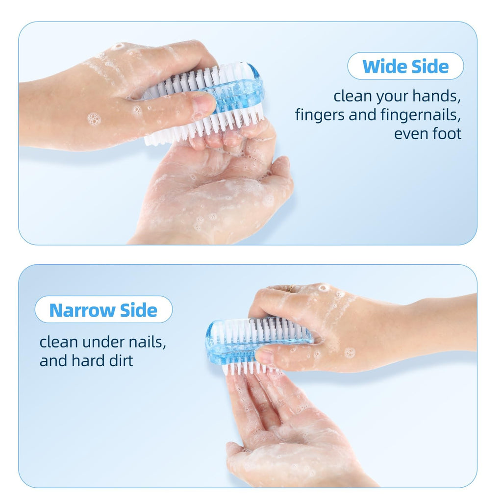 Dual-Sided Nail Brush Set for Hand and Foot Cleaning - 5 Pack