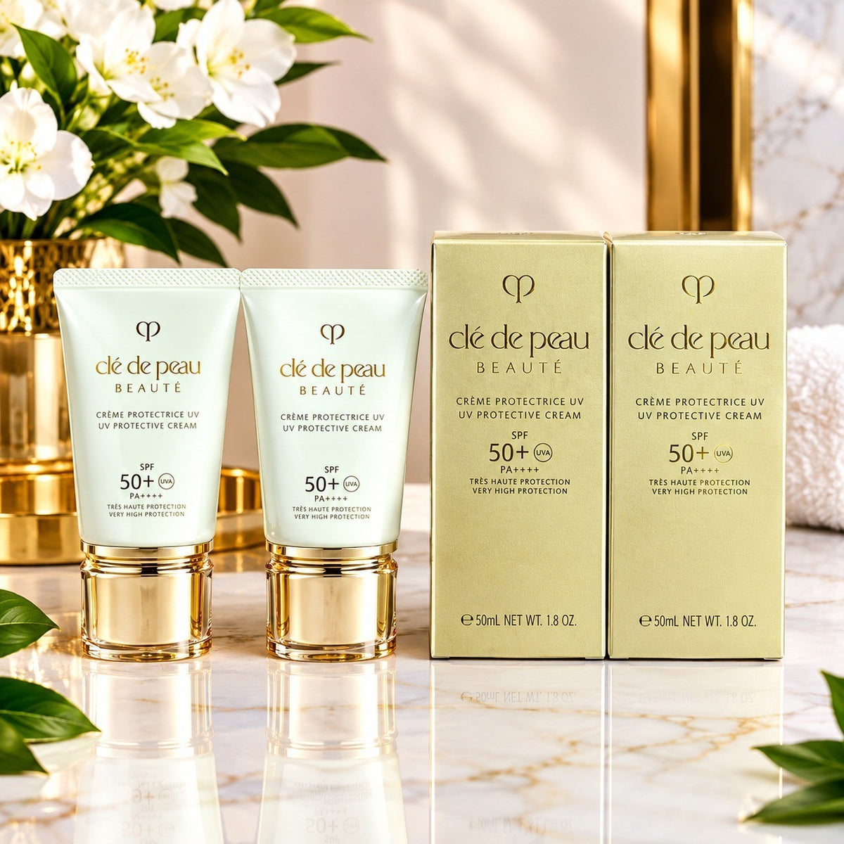 UV Protective Cream SPF 50+ Duo Set - High UVA & PA++++ Sun Protection