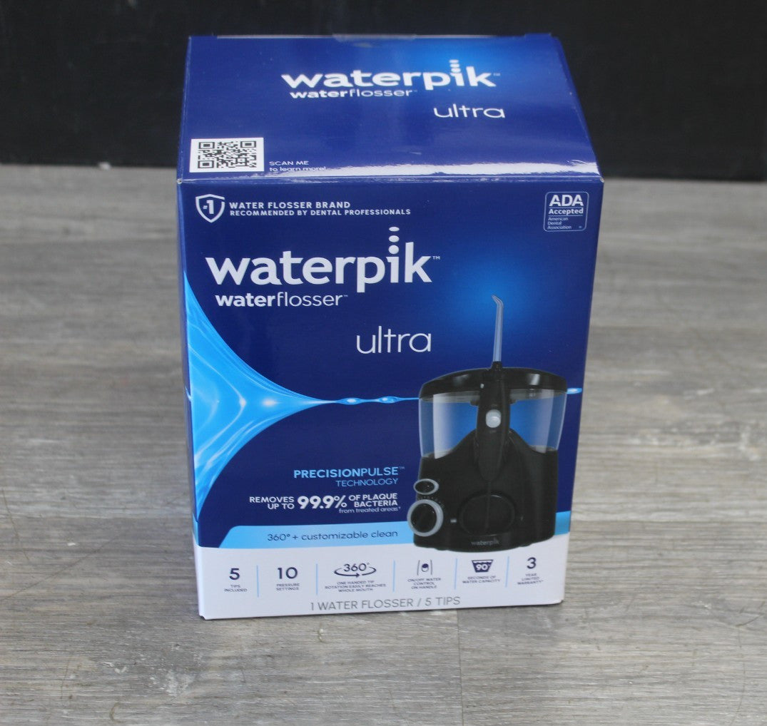 Waterpik Ultra Water Flosser Jet Black WF-112W with 10 Pressure Settings & 5 Tips