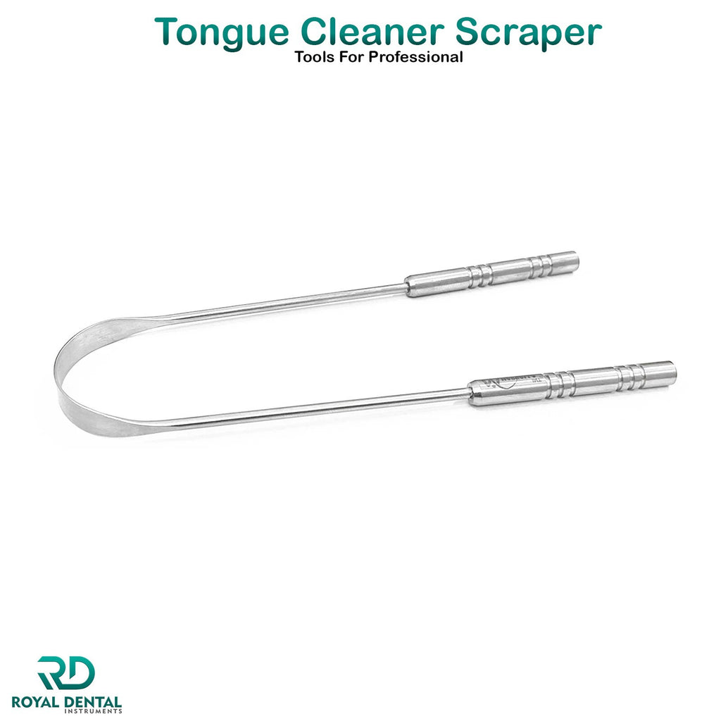 Stainless Steel Tongue Scraper for Oral Hygiene - Reusable & Autoclavable