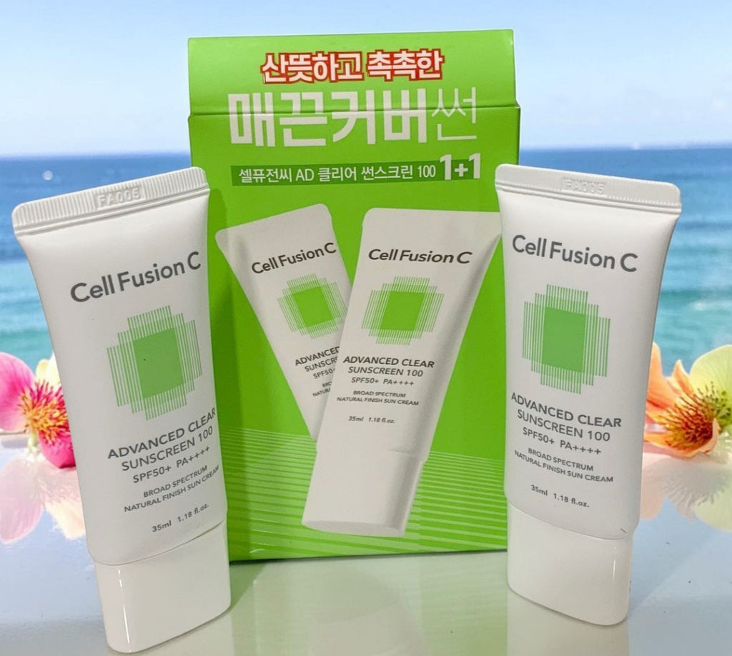 SPF 50+ PA++++ Clear Sunscreen with Niacinamide & Centella - 2x35ml