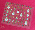 Christmas Snowman Holly Candy Cane Nail Sticker Set - Holiday Decor