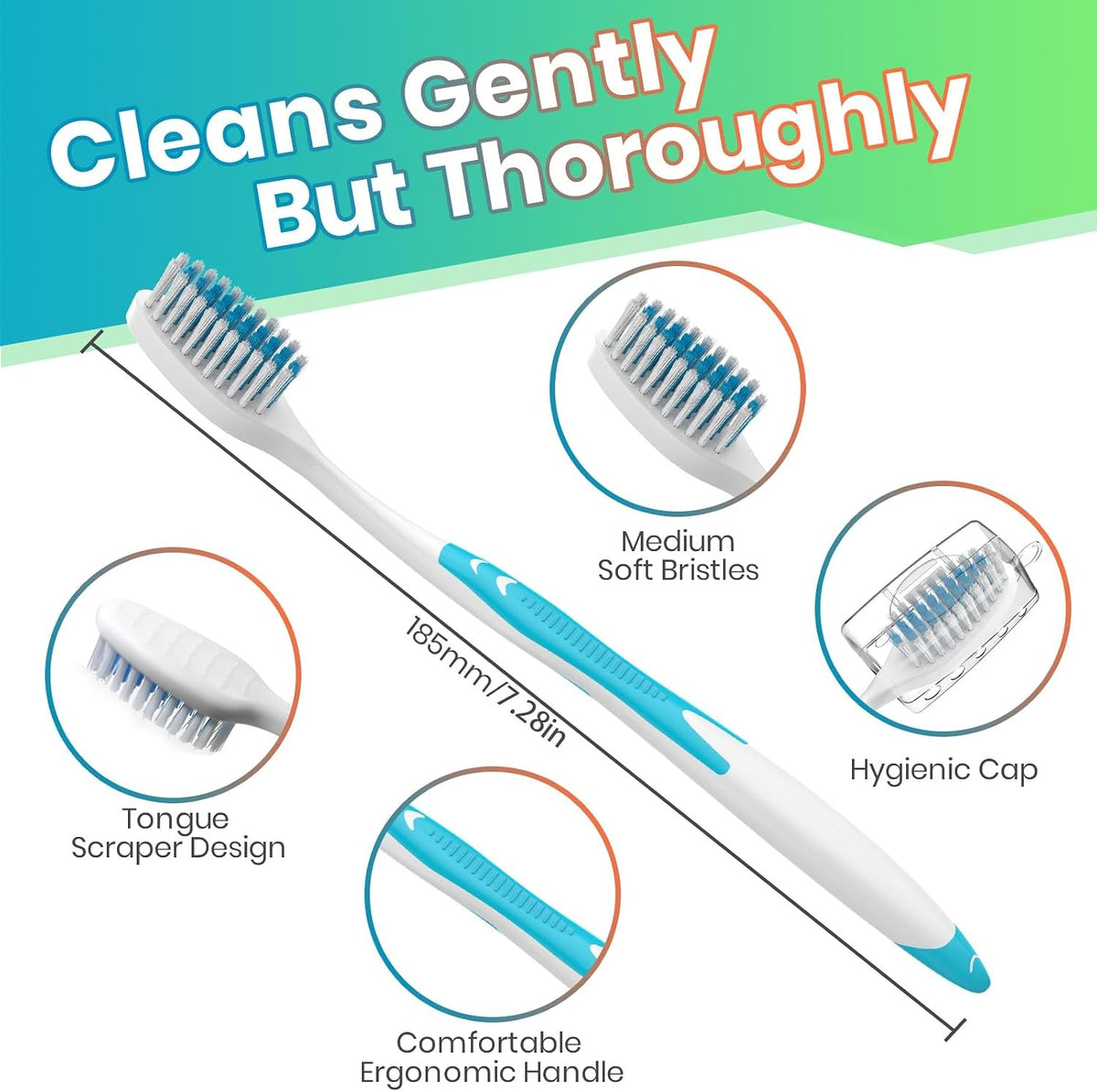 Disposable Toothbrush Set with Covers - 30 Pack, Portable & Hygienic