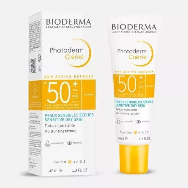 High SPF 50+ Face Sunscreen for Sensitive Skin - 40ml, Invisible & Moisturizing