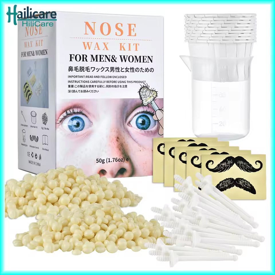 Nose Hair Wax Kit for Men and Women - Painless Nose Hair Removal 50g
