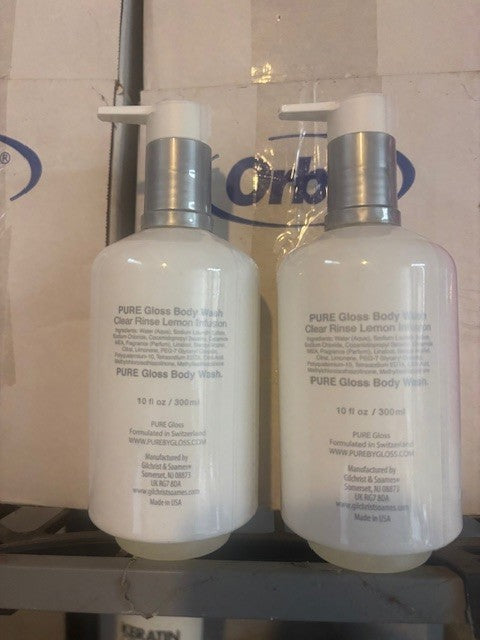 Lemon Infusion Body Wash Set - 2 x 10oz Moisturizing Shower Gel