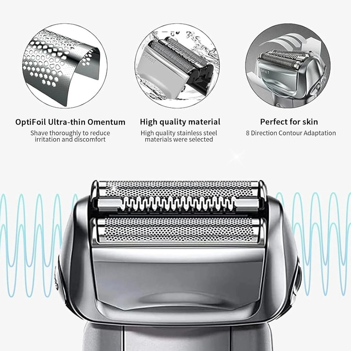 70s Replacement Foil Head for Braun Series 7 Shavers - Compatible with 720cc 750cc