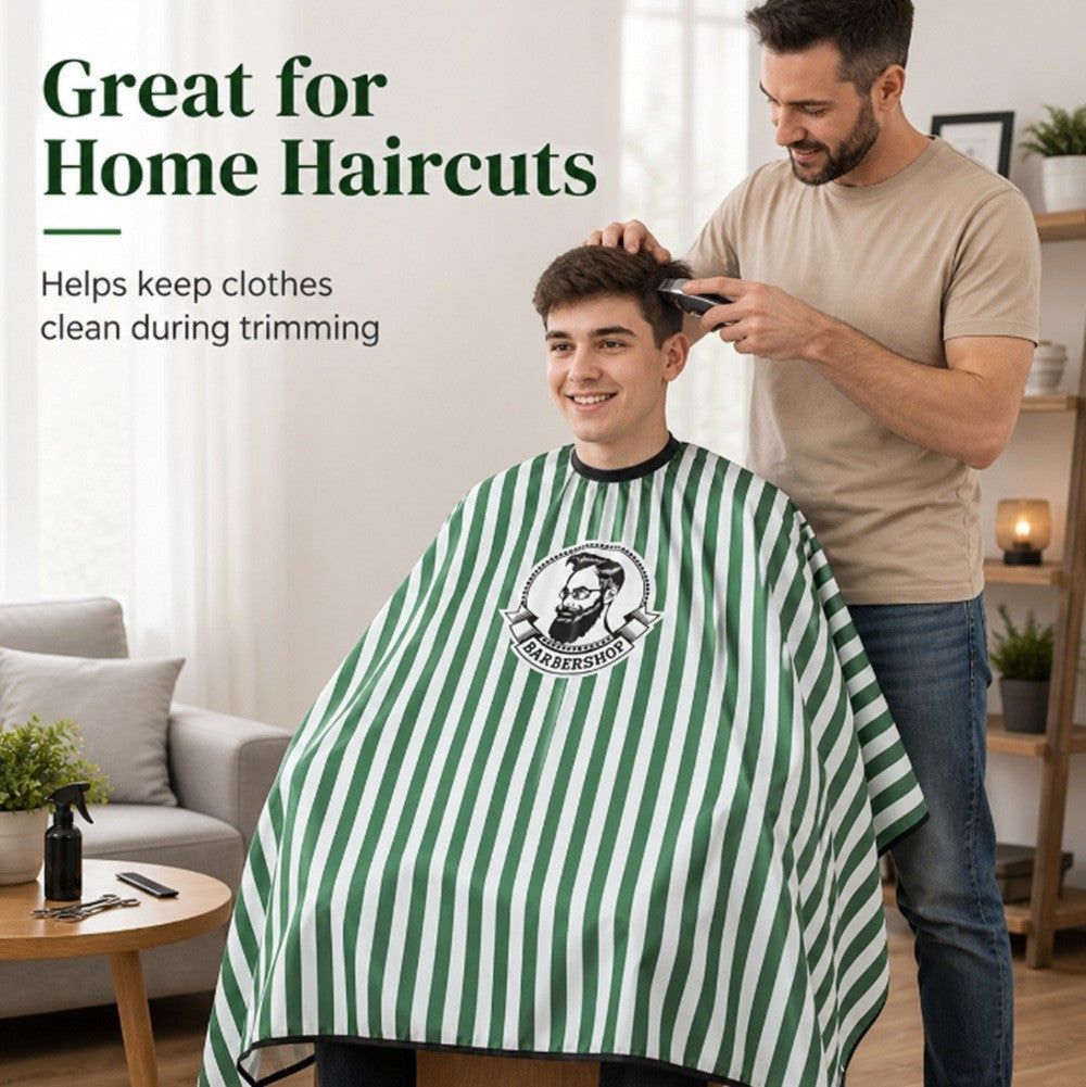 Waterproof Hair Cutting Cape with Snap Closure - Salon & Barber Gown