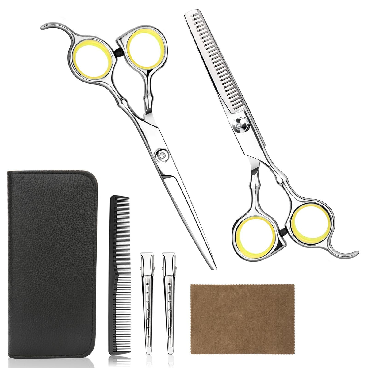 Professional Hair Cutting Scissors and Thinning Shears for Barbers and Hairdressers