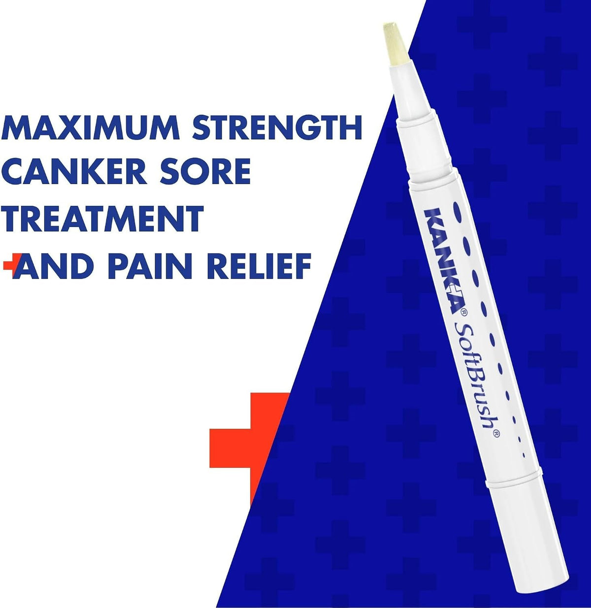 Kank-A Mouth Pain Gel with Soft Brush - Fast-Acting Oral Relief 0.07 oz