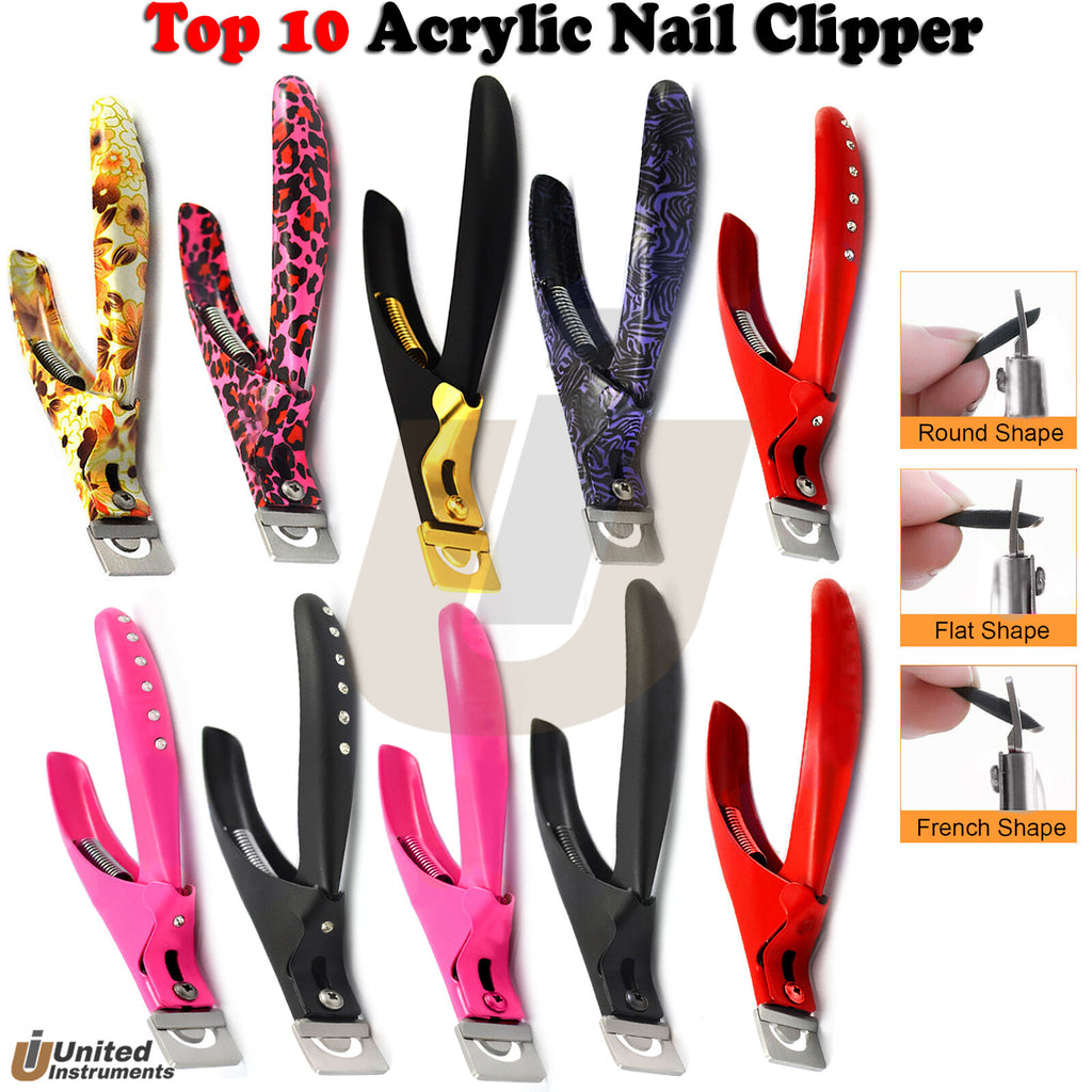 Professional Acrylic False Nail Clipper for Nail Art & Tip Cutting