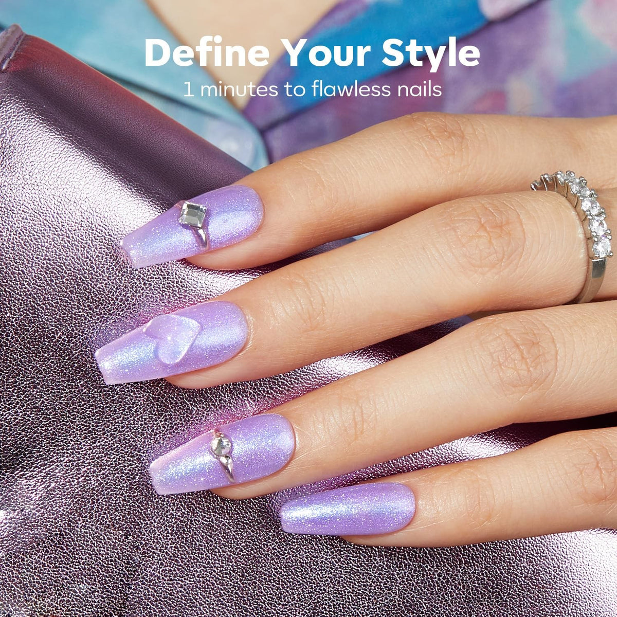 Quick Dry Holographic Nail Polish Set - 6 Vibrant Aurora Colors