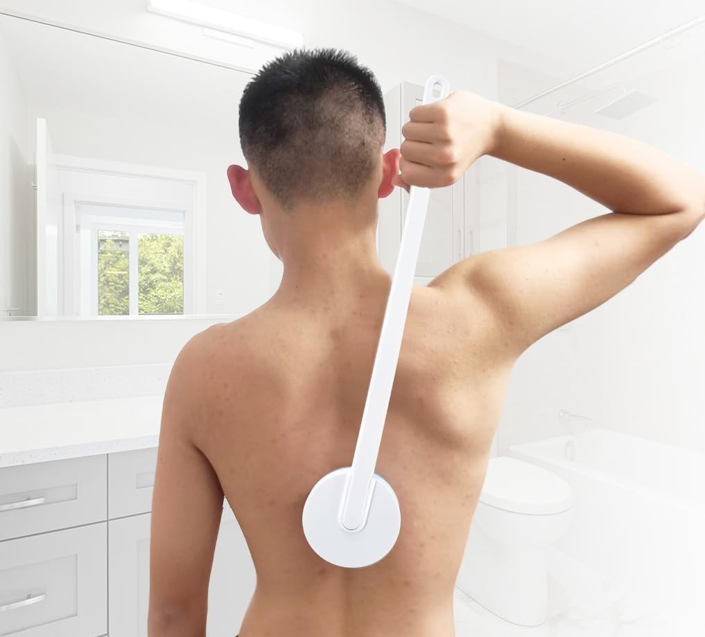 Long Handle Back Lotion Applicator with Rotating Massaging Balls for Easy Self-Application