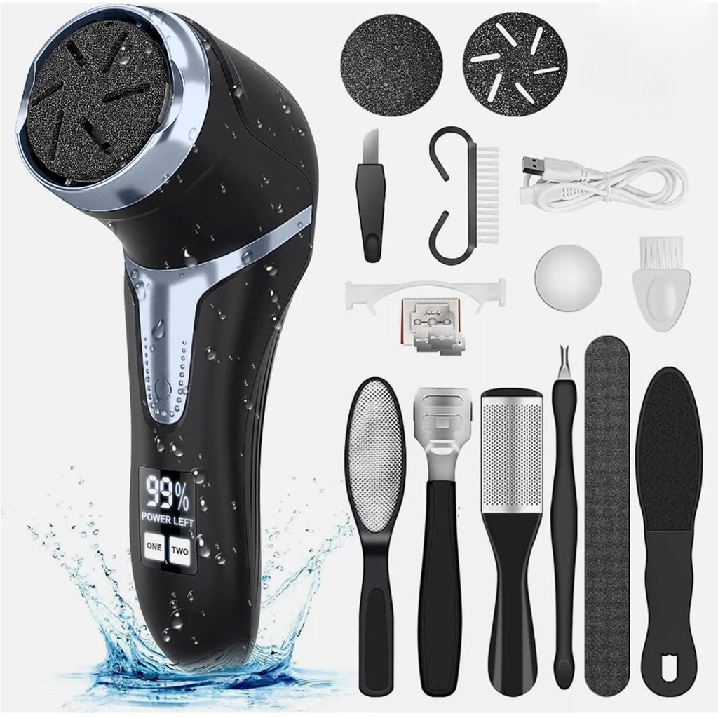 Electric Callus Remover for Feet Portable Pedicure Kit with Vacuum & LCD Display
