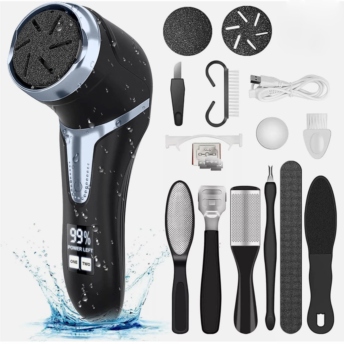 Electric Callus Remover for Feet Portable Pedicure Kit with Vacuum & LCD Display