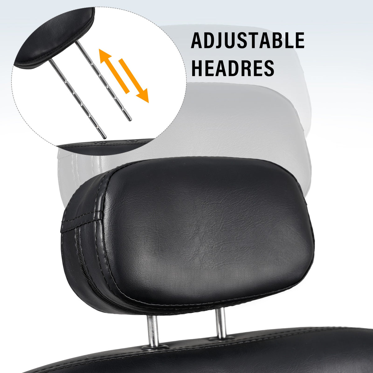 Hydraulic Reclining Barber Chair with Footrest for Salon Hair Styling Spa