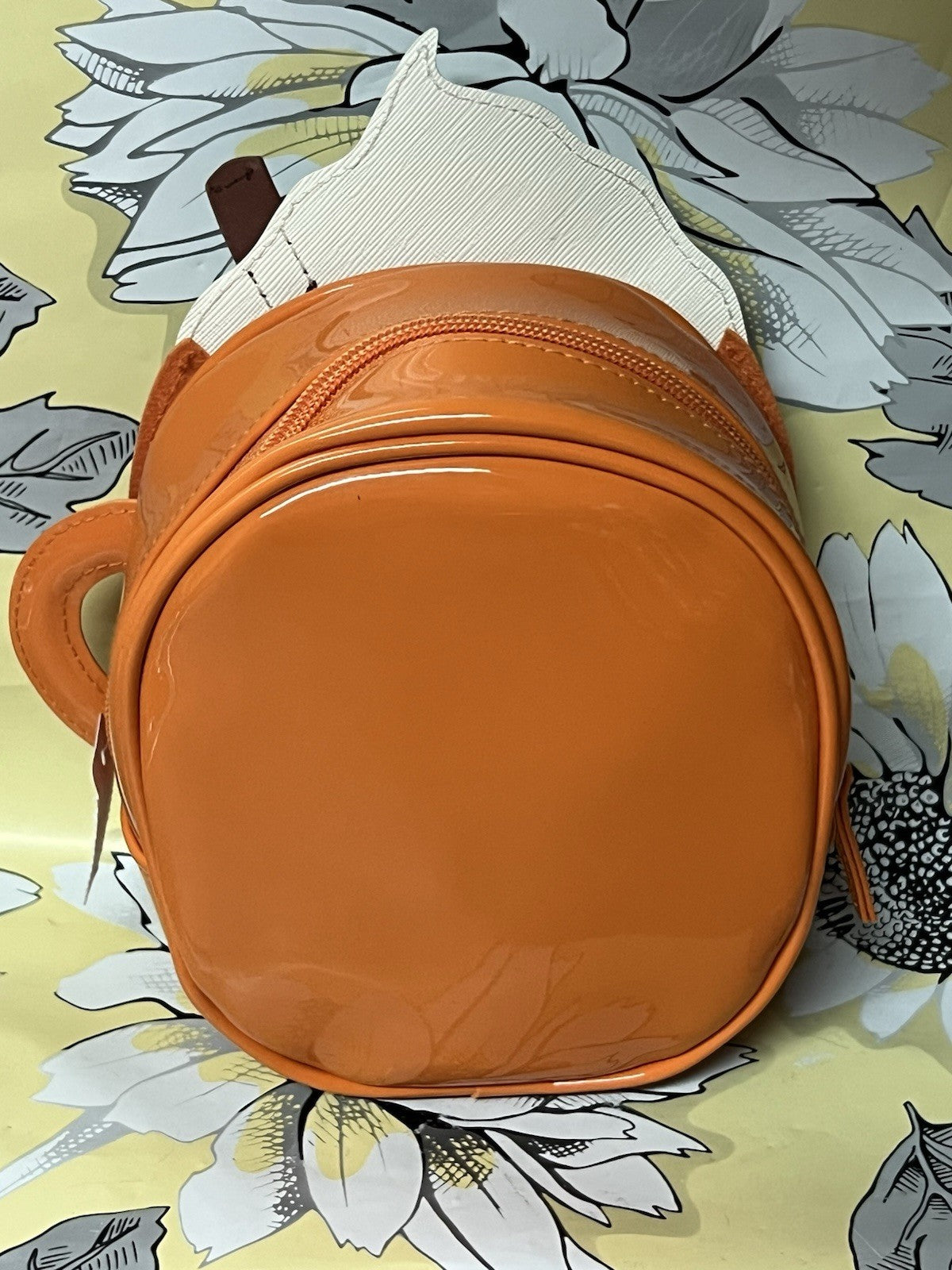 Autumn Pumpkin Latte Cosmetic Bag - Fall Orange Pouch for Travel & Makeup