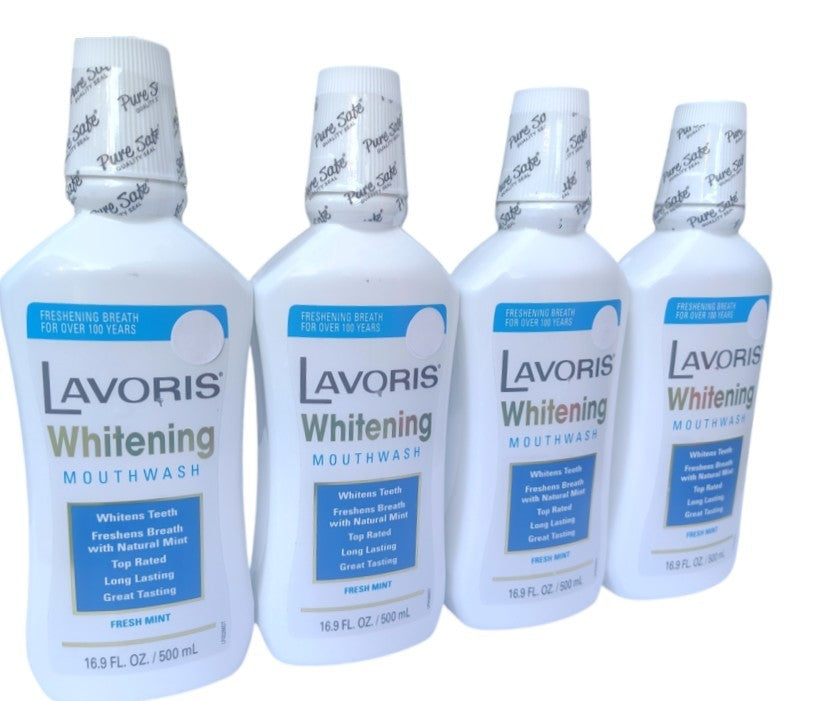 Whitening Mouthwash with Fresh Mint Flavor - 16.9oz, 3 Bottles