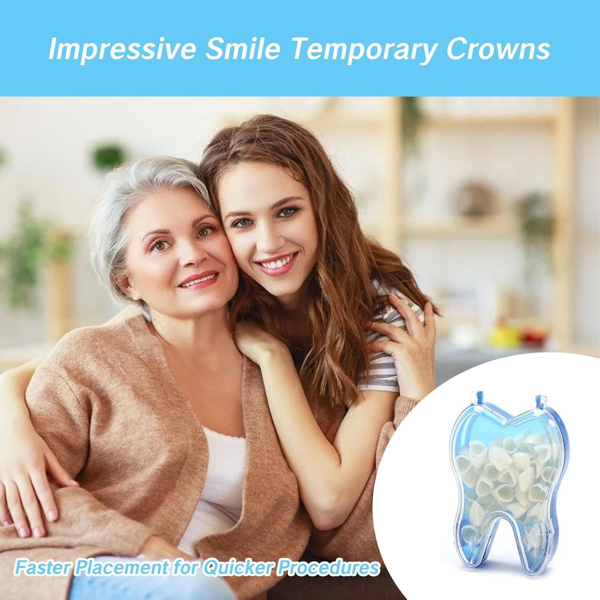 Dental Temporary Crown Kit - Mixed Sizes for Broken Tooth Restoration