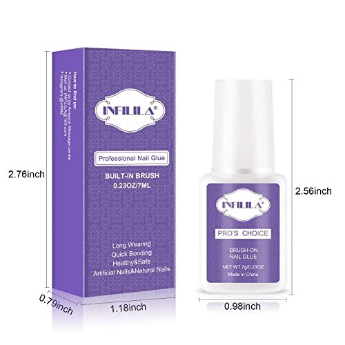 Professional Acrylic Nail Glue 7ML Fast-Drying Adhesive for False & Natural Nails