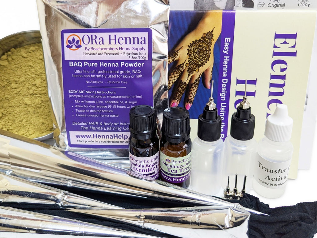 Henna Mehndi Kit with Natural Paste Cones & Tools | Beginner Friendly