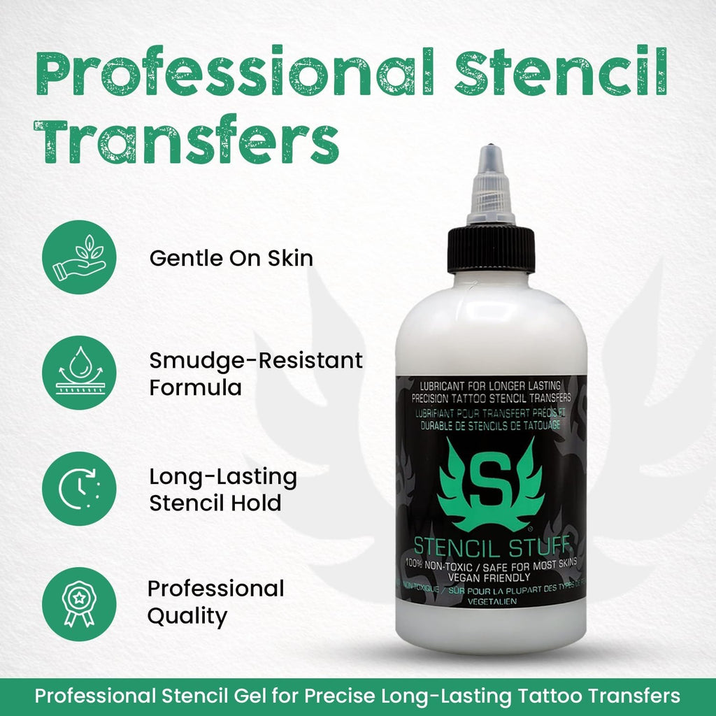 Tattoo Stencil Transfer Gel Solution - Long-Lasting, Easy Application