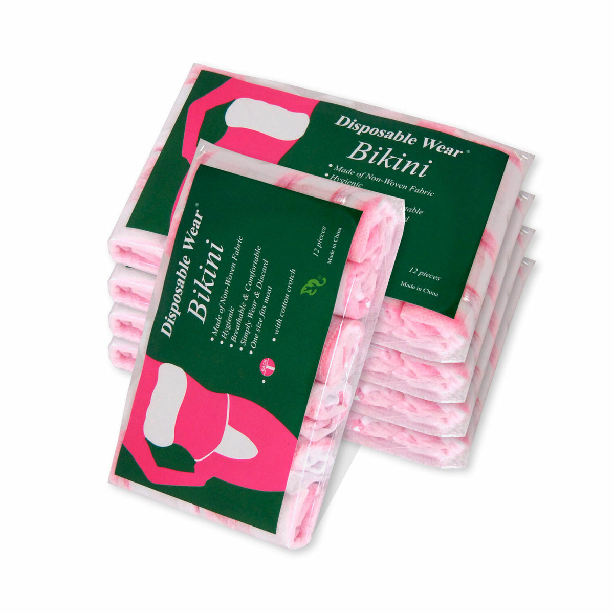 Disposable Bikini Thong Panties with Cotton Gusset - 60 Pack for Spa & Tanning