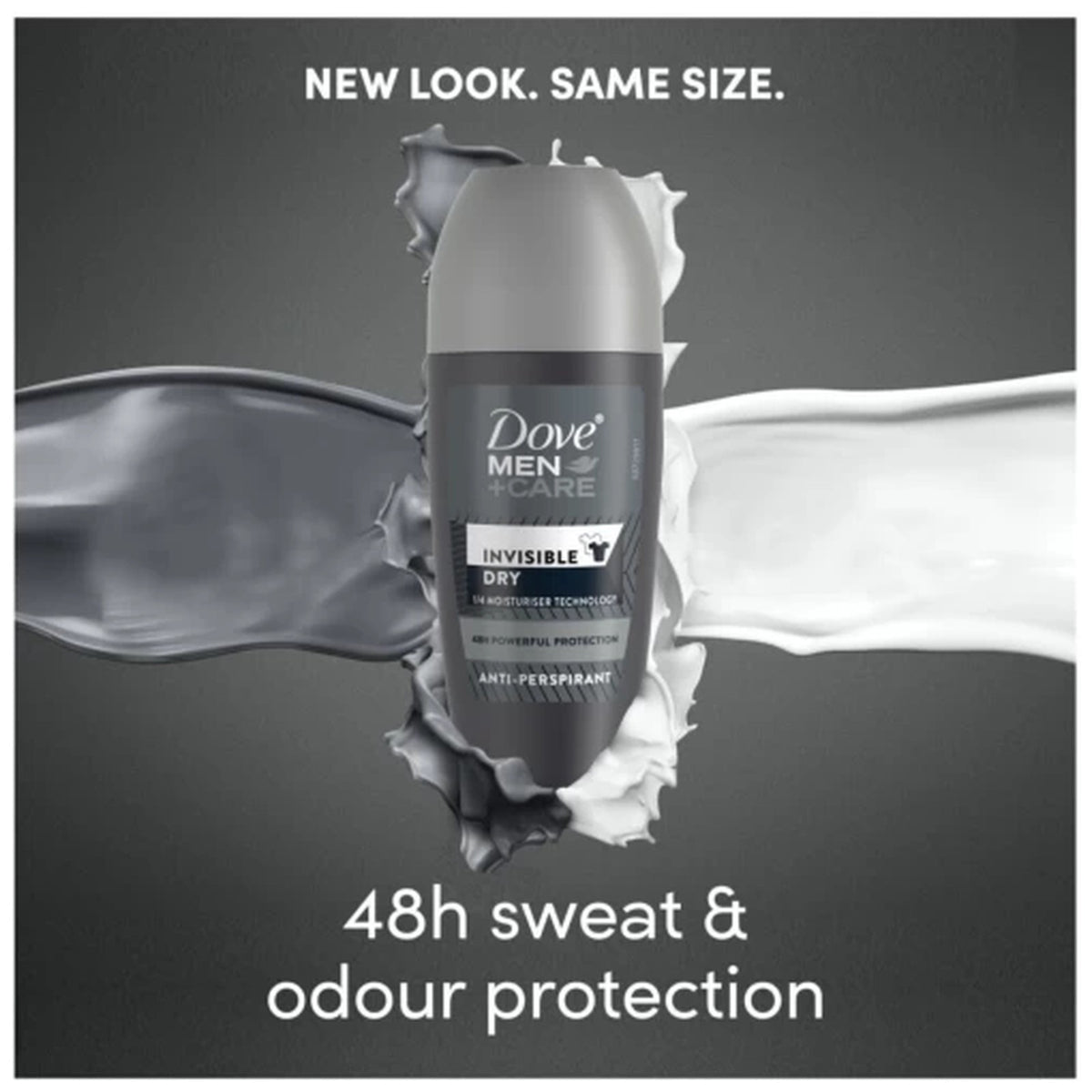 Men's Invisible Dry Roll-On Deodorant 6 Pack - 50mL, 48-Hour Protection