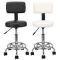 Adjustable Salon Pedicure Stool with Backrest - Spa, Beauty, Massage Seat